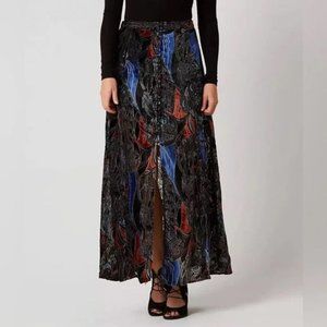 Free People Love Me So Right Velvet Maxi Skirt